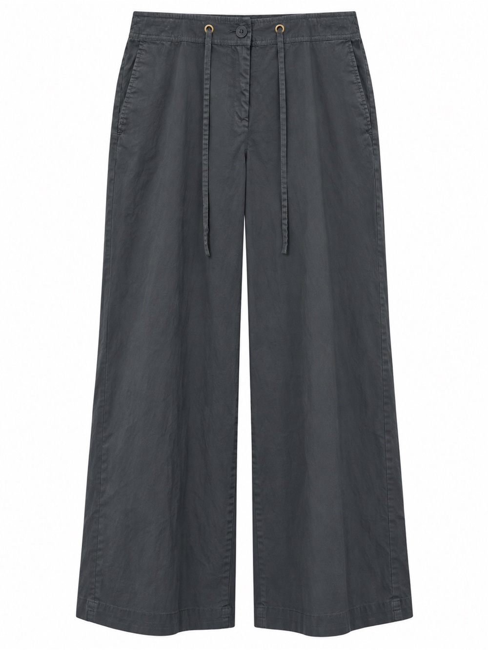 Eileen Fisher The Fisher Project Large Black Cotton Pants Wide Leg